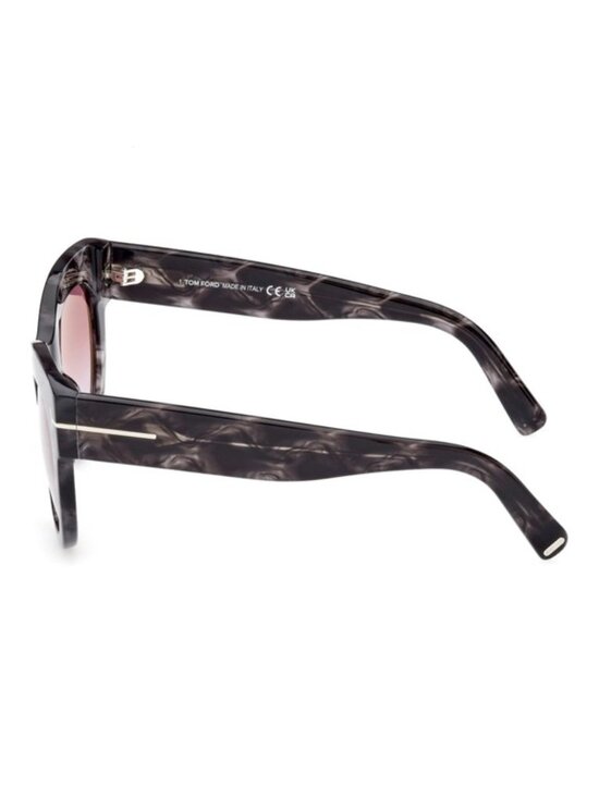 NWT Tom Ford Lucilla 51mm Gradient Cat Eye Sunglasses Black Havana / Purple Blue